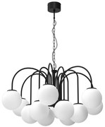 Luster na reťazi CAMBRIDGE 12xE14/60W/230V čierna