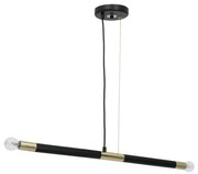 Luster na lanku BASTONE 2xE14/40W/230V čierna/zlatá