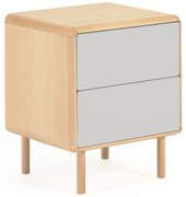 Sivý/v prírodnej farbe nočný stolík Anielle – Kave Home