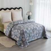 Prehoz na posteľ SNOWFLAKE, modrosivý Rozmer: 170 x 210 cm