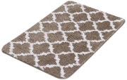 BISK Erga Orient, kúpeľňová predložka 70x45 cm z mikrovlákna, hnedá-biela, ERG-07908
