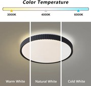 Brilagi - LED stmievateľné stropné svietidlo CORVO LED/72W/230V 3000-6000K čierne pr. 50 cm + diaľkové ovládanie