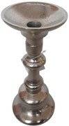 Kovový strieborný svietnik - Ø 9 * 22cm