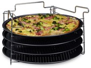 Sada 4 podnosov na pizzu so stojanom RD20495