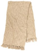 Béžová bavlnená prikrývka na dvojlôžko 250x260 cm Sahara - Tiseco Home Studio