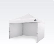 BRIMO Hliníkový Skladací Nožnicový stan 3x3m: Rýchlosť a Spoľahlivosť pre Neziskové Spolky a Kluby - s 3 stenami - Biela 4