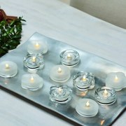 SIRIUS LED čajové sviečky, sada 2 kusov, matné, kvety