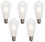 Sada 5 inteligentných LED žiaroviek E27 ST64 4,5W 470 lm 1800-4000K