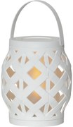 Biely lampáš Star Trading Flame Lantern, výška 16 cm