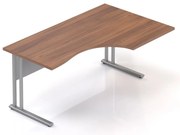 Rohový stôl Visio LUX 160 x 100 cm, pravý, orech