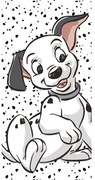 Čierno-biela bavlnená detská osuška 70x140 cm 101 Dalmatians "Lucky" – Jerry Fabrics