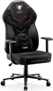 Herné kreslo z eko-kože Normal Size, čierny-sivý: Diablo X-Gamer 2.0 Dark Obsidian