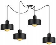 Závesné svietidlo Barcelona Spider, 4x kovové tienidlo (výber z 2 farieb)