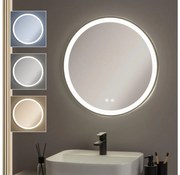 Brilagi-LED stmievateľné vyhrievané zrkadlo s podsvietením ALU PRO LED/18W/230V pr. 60 cm IP44 čierne