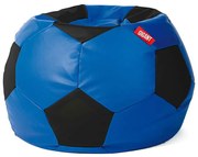 Sedací vak lopta ekokoža modro-čierny