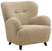 Svetlohnedé kreslo z textílie buklé Lunaro – House Nordic