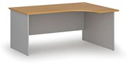 Kancelársky rohový pracovný stôl PRIMO GRAY, 1600 x 1200 mm, pravý, sivá/buk