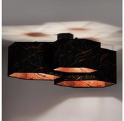 Duolla - Prisadený luster ROLLER TRIO HEX 3xE27/15W/230V čierna/medená