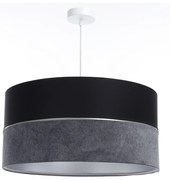 Luster na lanku TWIST 1xE27/60W/230V čierna/šedá/strieborná