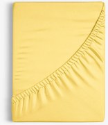 Goldea bavlnená napínacia plachta - žltá 160 x 200 cm