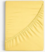 Goldea bavlnená napínacia plachta - žltá 80 x 160 cm