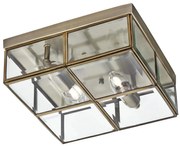 Searchlight 6769-26AB - Stropné svietidlo FLUSH 2xE14/40W/230V mosadz