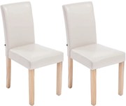 Jedálenská stolička Inn, nohy natura (SET 2 ks) - Krémová