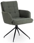 Dizajnová otočná stolička Antony zelený menčester