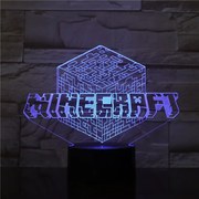 3Dmix 3DL-DRGB027 – 3D LED nočná lampa - Minecraft (Dual RGB)