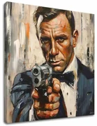 Obraz James Bond - Nebezpečná elegancia | 100% originál domaľovaný akrylom