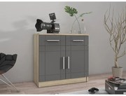 Komoda Paris 2F2S grafit/sonoma