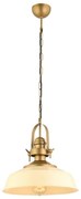 Luster na lanku MONZA 1xE27/40W/230V pr. 35 cm krémová/bronzová