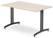 Stôl SANNA, 1200x800x720 mm, čierna/breza