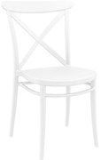 CROSS záhradná stolička bez podrúčok white