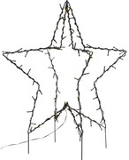 Čierna vianočná svetelná dekorácia Foldy - Star Trading