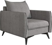 Sivé kreslo Juli Bis – Ropez