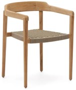 Drevená záhradná stolička v prírodnej farbe Icaro – Kave Home