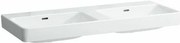 Dvojumývadlo Laufen Pre S 130x46 cm bez otvoru pre batériu H8149680001091