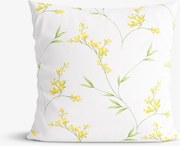 Goldea dekoračná obliečka na vankúš - kvety mimózy 40 x 40 cm