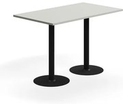 Barový stôl VERTICUS, 1400x800x900 mm, svetlošedá/čierna