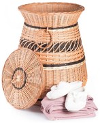 Kôš na bielizeň prútený Lino I.priemer 42 x v. 60(cm)