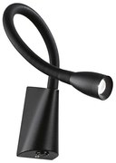 Ideal Lux - LED Flexibilná lampička GOOSE LED/3W/230V CRI 90 čierna