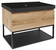 Kúpeľňová skrinka s umývadlom SAT B-Way 59x30x45 cm dub mat BWAY60OAKFU1B