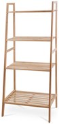 Regál dřevěný, 4 police, jedlové dřevo, přírodní odstín