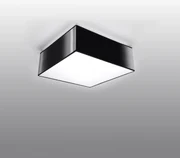 Stropné svietidlo Horus, 1x čierne plastové tienidlo, (biely plast), (25 cm)