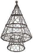 Hnedá drôtená dekorácia vianočný stromček - Ø 21*33 cm