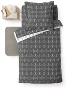 Tmavosivá bavlnená obliečka na perinu na jednolôžko 140x200 cm Aristide – douceur d'intérieur