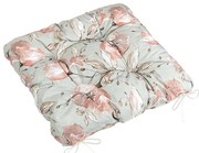 Bellatex Sedák Adéla prešívaný Lilie losos, šedá ,40 x 40 cm