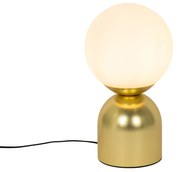 Stolná lampa Hotel Chic zlatá s opálovým sklom - Pallon Trend
