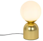 Stolná lampa Hotel Chic zlatá s opálovým sklom - Pallon Trend